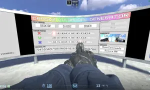 Gracz dostosowuje s1mple viewmodel w grze, wybierając pozycję, przesunięcie i pole widzenia.