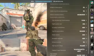 Ustawienia graficzne CS:GO, gdzie można znaleźć opcję jak wyłączyć rozgrzewkę. Widok menu z opcjami graficznymi.