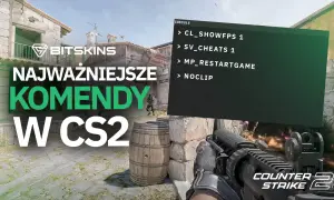 Najważniejsze komendy w CS2, w tym sv_cheats 1, wyświetlone na ekranie konsoli.