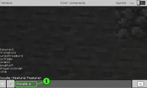 Wpisujesz komendy do Minecrafta, szukając np. stronghold. Lista zawiera kody do lokalizacji różnych struktur.