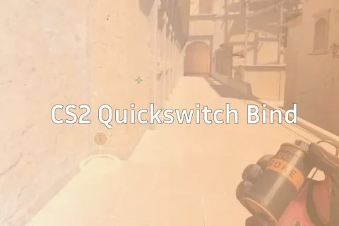 CS2 Quickswitch Bind. Gracz trzyma granat dymny, gotowy do użycia bind na qq.