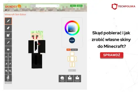 Edytor skinów Minecraft: zobacz, jak zrobić skina w Minecraft, tworząc postać w garniturze.