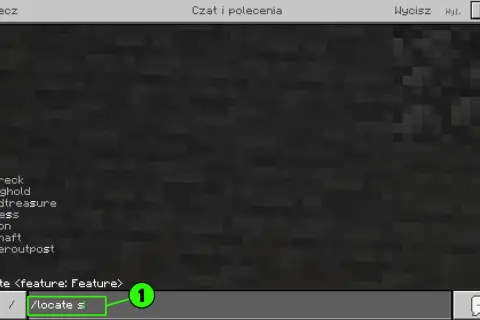 Wpisujesz komendy do Minecrafta, szukając np. stronghold. Lista zawiera kody do lokalizacji różnych struktur.