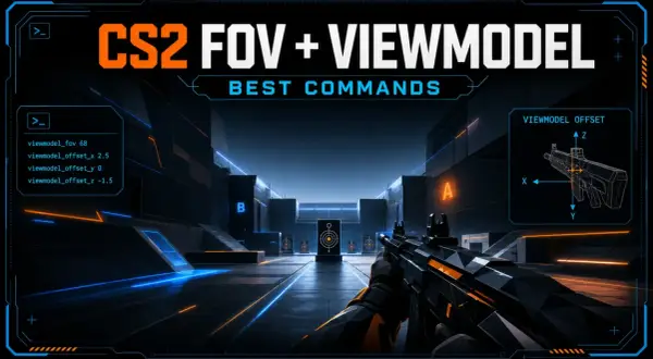 CS2: optymalne rez settings dla FOV i ViewModel. Komendy: `viewmodel_fov 68`, `viewmodel_offset_x 2.5`, `viewmodel_offset_y 0`, `viewmodel_offset_z -1.5`.