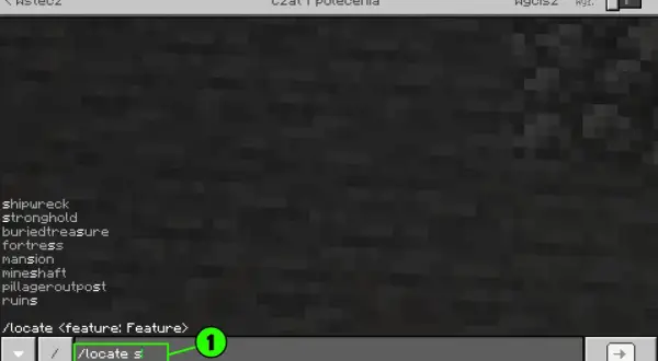Wpisujesz komendy do Minecrafta, szukając np. stronghold. Lista zawiera kody do lokalizacji różnych struktur.