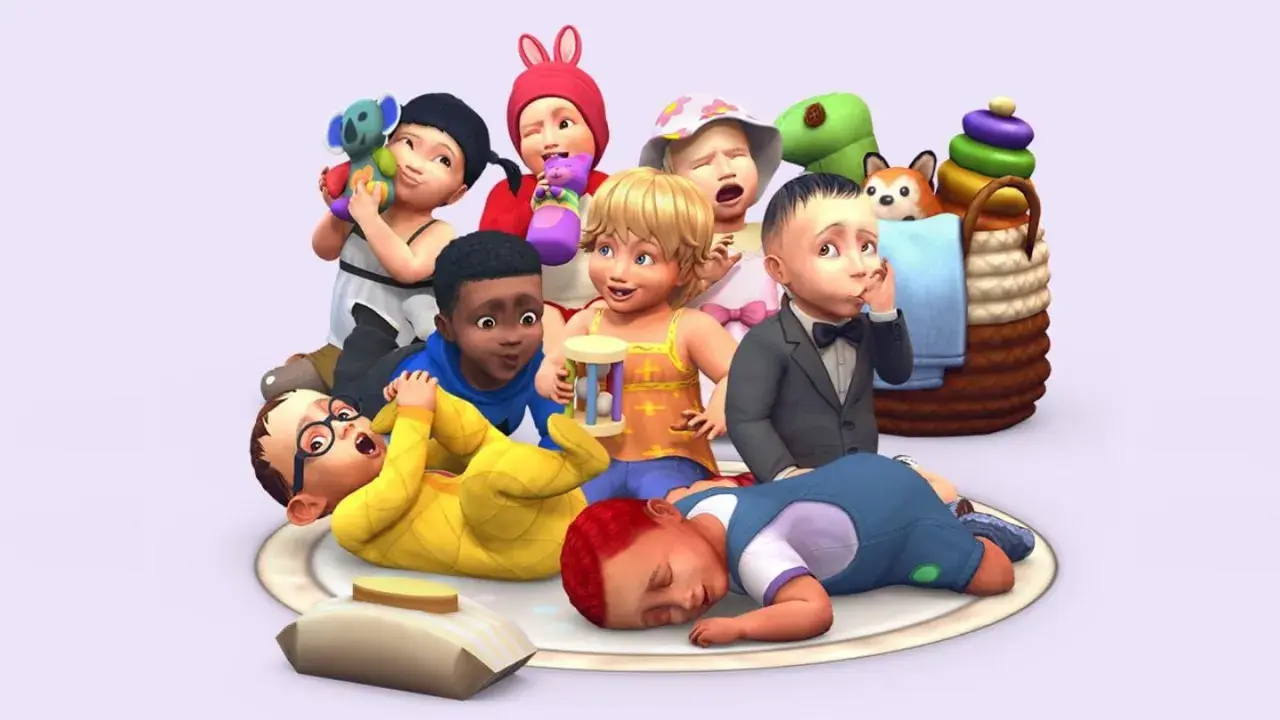 Grupa niemowląt z gry The Sims 4, gotowych na przygody. Chcesz przyspieszyć ciążę? Sprawdź the sims 4 ciąża kody!