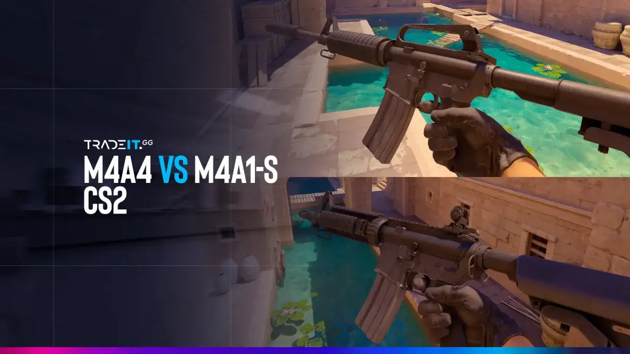 Por&oacute;wnanie M4A4 vs M4A1-S w CS2. Dwie wersje karabinu w akcji.