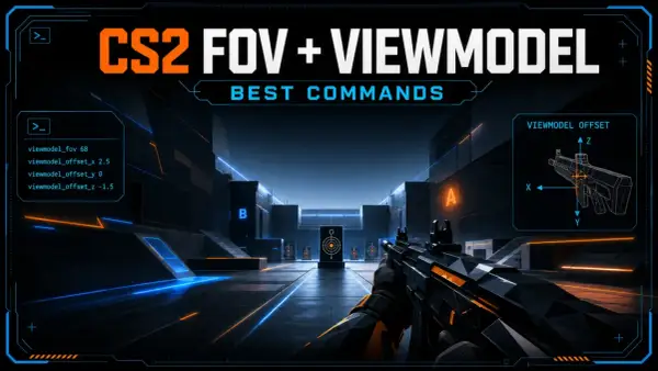 CS2: optymalne rez settings dla FOV i ViewModel. Komendy: `viewmodel_fov 68`, `viewmodel_offset_x 2.5`, `viewmodel_offset_y 0`, `viewmodel_offset_z -1.5`.