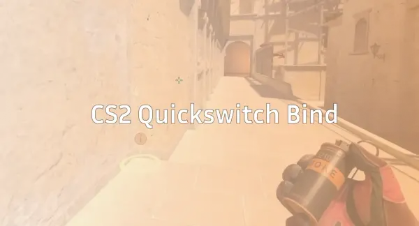 CS2 Quickswitch Bind. Gracz trzyma granat dymny, gotowy do użycia bind na qq.