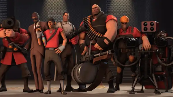 Grupa tf2 classes: Soldier, Spy, Scout, Medic, Heavy, Engineer.